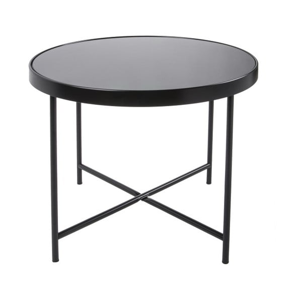 Smooth XL fekete dohányzóasztal, ø 60 cm - Leitmotiv