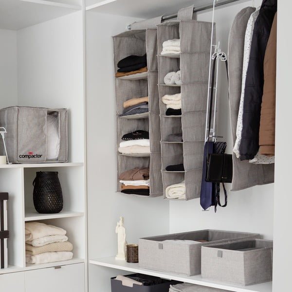 Függő textil gardrób rendszerező Oxford – Compactor-image-1