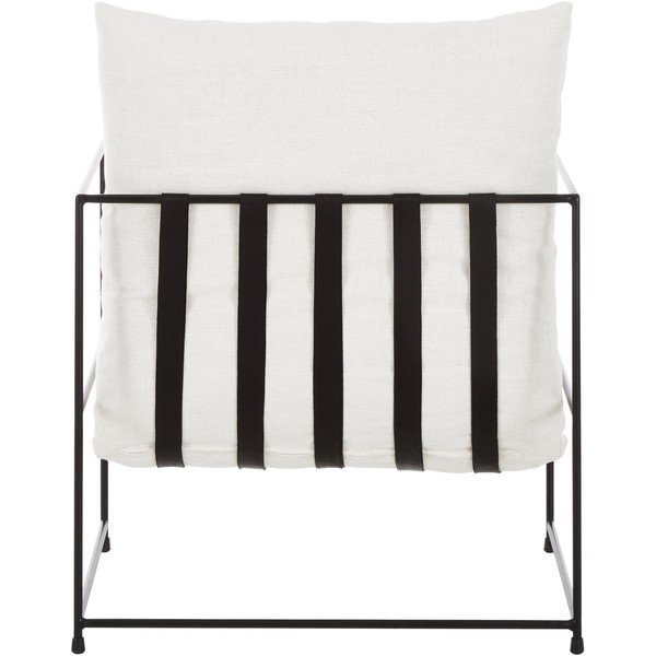 Fehér fotel fém vázzal Wayne - Westwing Collection-image-1