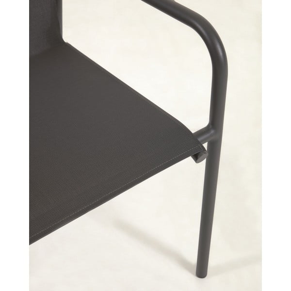 Zaltana fekete alumínium kerti szék - Kave Home-image-4
