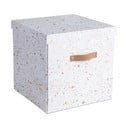 Logan aranyszínű-fehér tárolódoboz - Bigso Box of Sweden