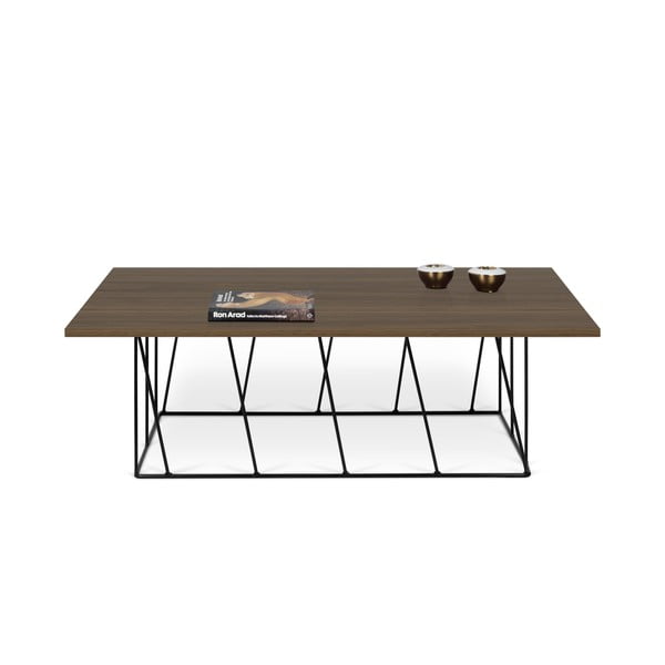 Helix dohányzóasztal diófa dekorlappal és fekete lábakkal - TemaHome-image-2