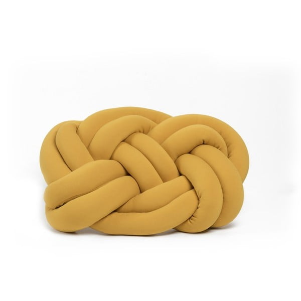 Cloud Knot Decorative Cushion mustársárga párna, 40 x 32 cm