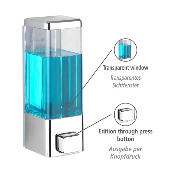 Ezüstszínű fali műanyag szappanadagoló 0.32 l Istres – Wenko-image-3