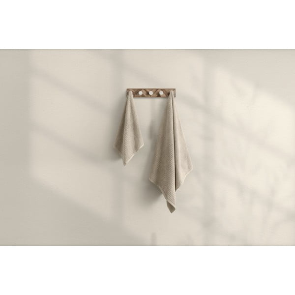 Bézs pamut törölköző és fürdőlepedő készlet 2 db-os - Foutastic-image-3