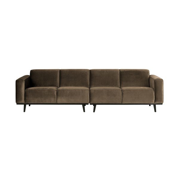 Barna bársony kanapé 280 cm Statement – WOOOD-image-1