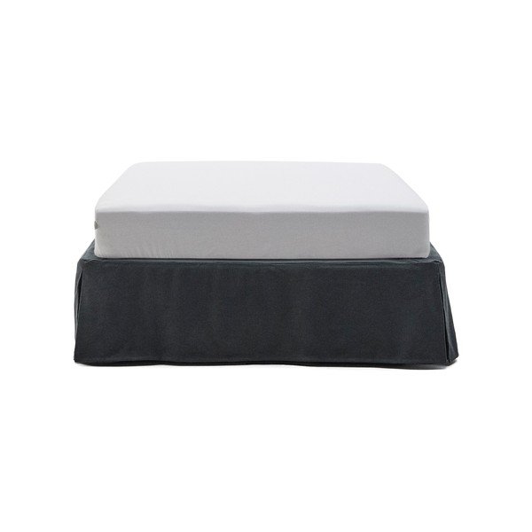 Antracitszürke kárpitozott egyszemélyes ágy 90x200 cm Jaira – Kave Home-image-2