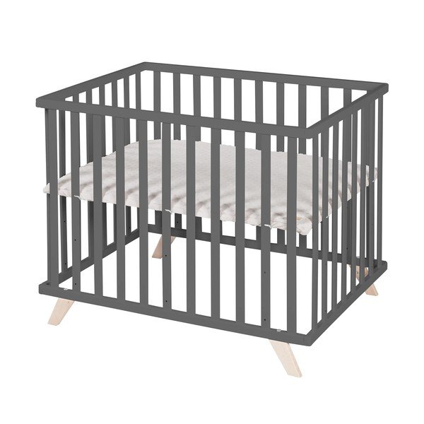 Sötétszürke bükkfa járóka 75x100 cm Lil Planet – Roba