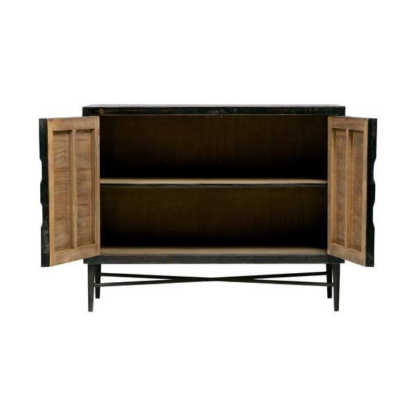 Fekete komód borovi fenyőből - BePureHome-image-4