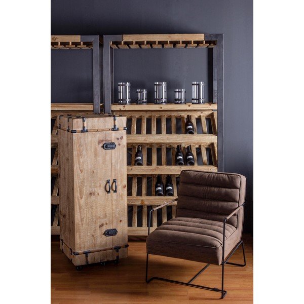 Barna bőrutánzat fotel Brianna – Bizzotto-image-1