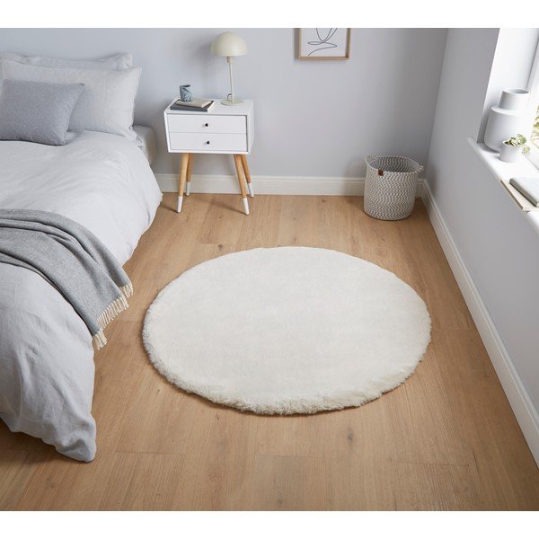 Teddy krémfehér szőnyeg, ⌀ 120 cm - Think Rugs-image-1