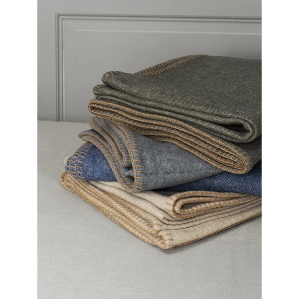 Bézs gyapjúkeverék takaró 145x200 cm Ahwi – Blomus-image-3