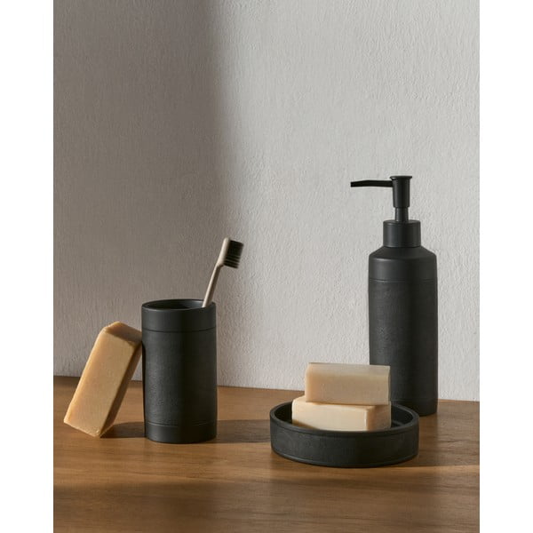 Fekete poligyanta szappanadagoló 420 ml Sisel – Kave Home-image-1