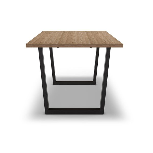 Étkezőasztal tölgyfa dekoros asztallappal 100x180 cm Francesca – Marckeric-image-3