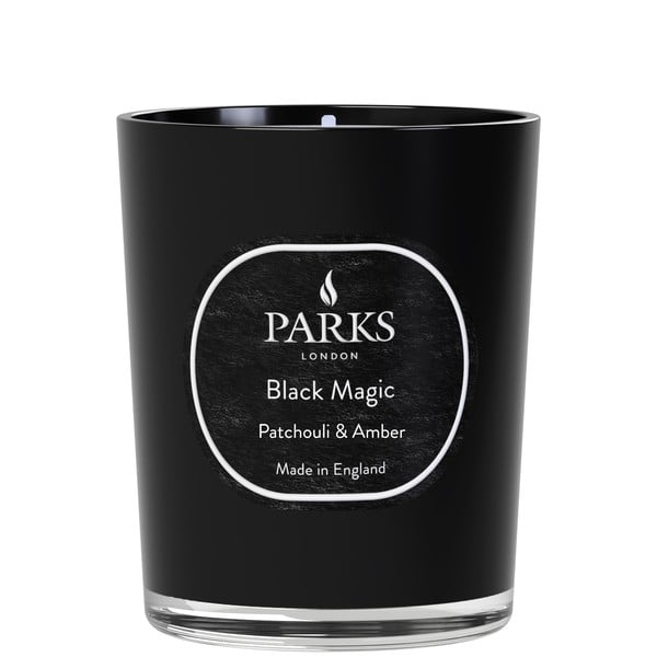 Black Magic pacsuli és borostyán illatú illatgyertya, égési idő 45 óra - Parks Candles London
