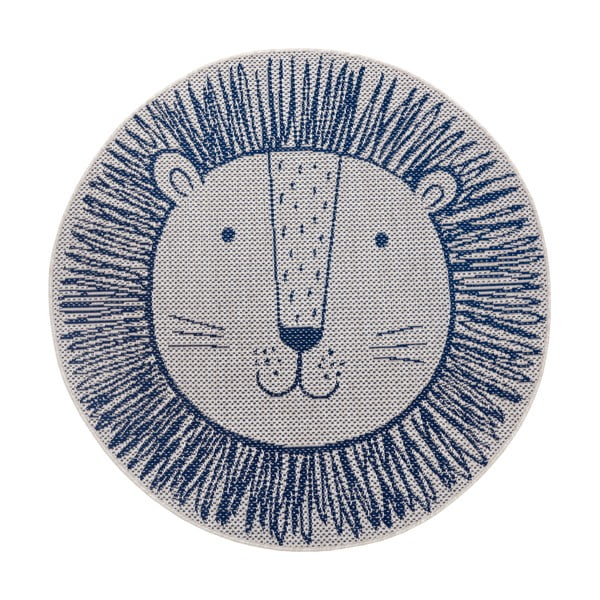 Lion kék szőnyeg gyerekeknek, ø 120 cm - Ragami