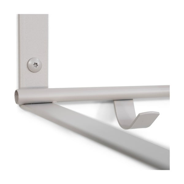 Szürkésbarna fém fali fogas polccal 100 cm Rex – Spinder Design-image-3