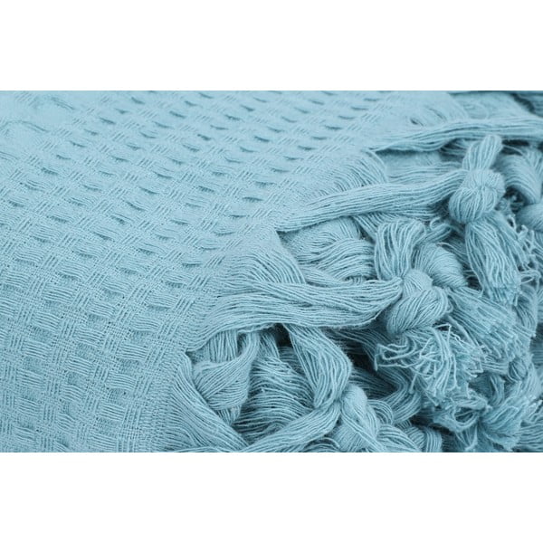 Kétszemélyes kék pamut ágytakaró, 220 x 240 cm - Mijolnir-image-1