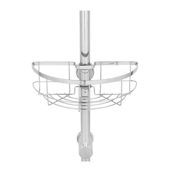 Ezüstszínű öntapadós rozsdamentes acél fürdőszobai polc Floresta – Wenko-image-3