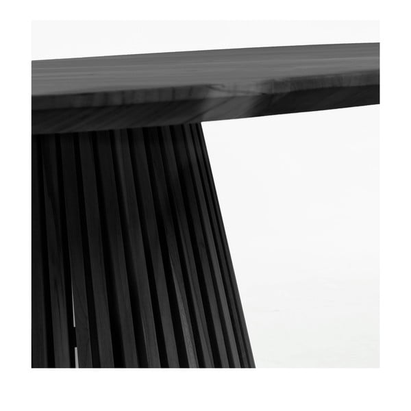Fekete mindifa kerek étkezőasztal ø 120 cm Jeanette – Kave Home-image-1
