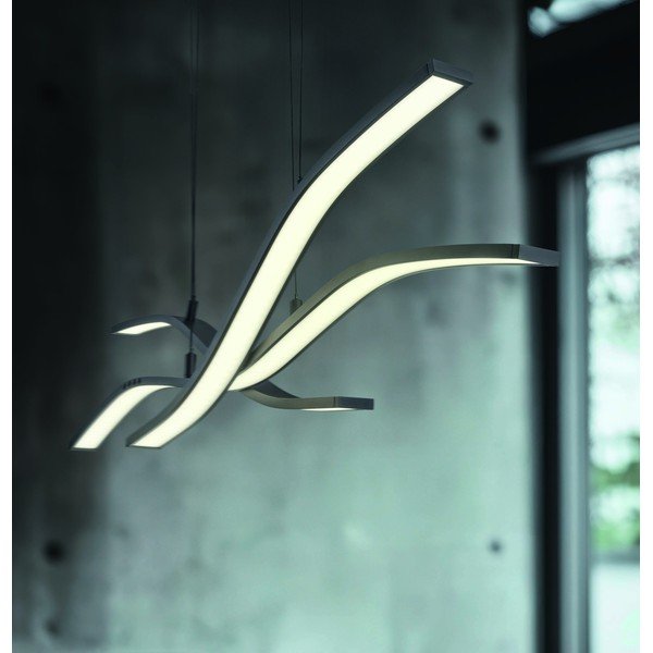 Matt fekete fém LED függőlámpa távirányítóval-dimmelhető Spider – Trio Select-image-2