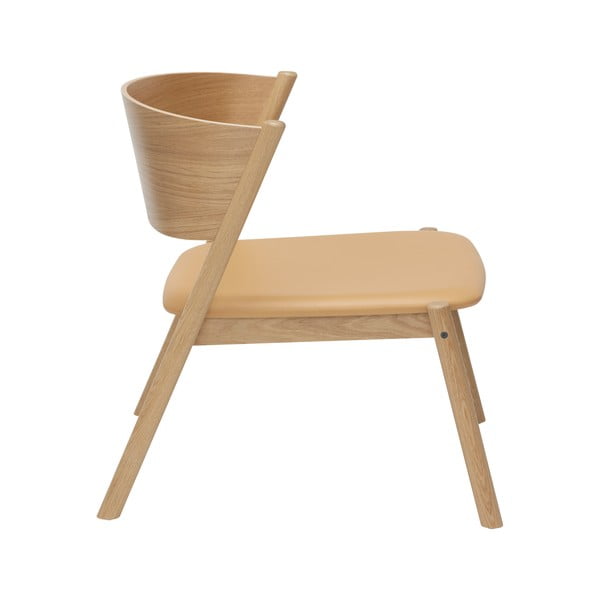 Világosbarna fotel Oblique – Hübsch-image-2