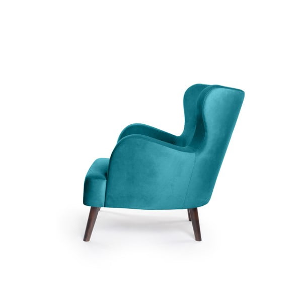 Türkiz bársony füles fotel Noemye – Bonami Selection-image-3
