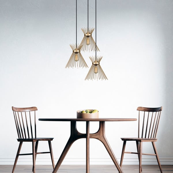 Aranyszínű fém függőlámpa ø 34 cm Izmir – Squid Lighting-image-3