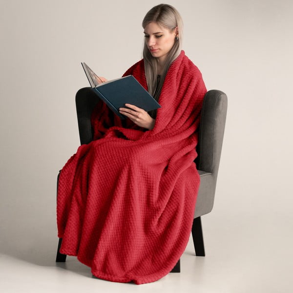 Henry piros mikroszálas takaró, 220 x 240 cm - DecoKing-image-1