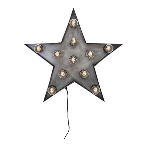 Star szürke, világító fali dekoráció - Kare Design