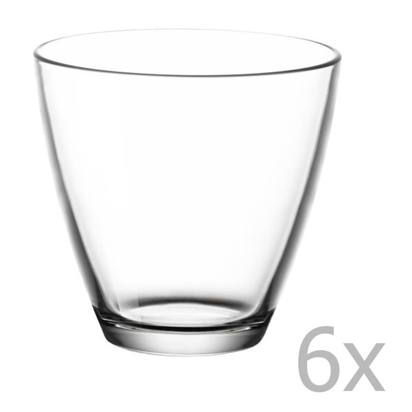 Fluigum 6 db-os átlátszó pohárkészlet, 260 ml - Bitz