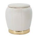 Krémszínű bársony puff Paris – Mauro Ferretti