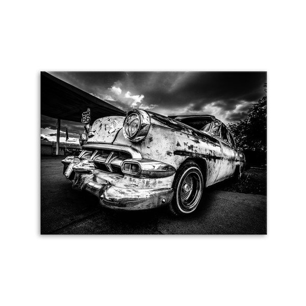 Canvas Silver Old Car kép, 85 x 113 cm - Styler