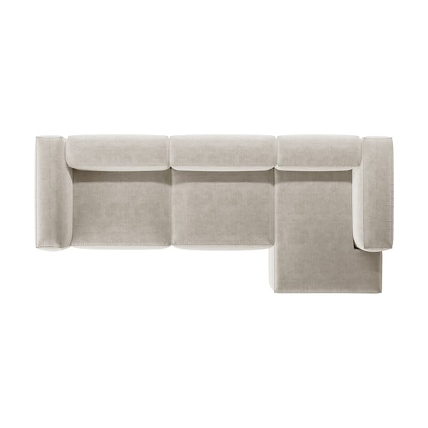 Bézs sarokkanapé (jobb oldali-heverő résszel) Bergamo – Cosmopolitan Design-image-3