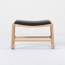 Dedo tömör tölgyfa ülőke, fekete bivalybőr ülőkével - Gazzda