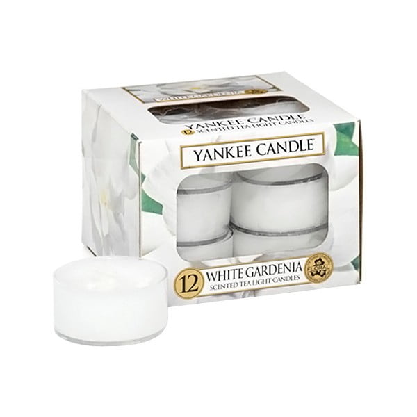 Fehér gardénia 12 db-os illatgyertya szett, egyenként 4-6 óra égési idő - Yankee Candle