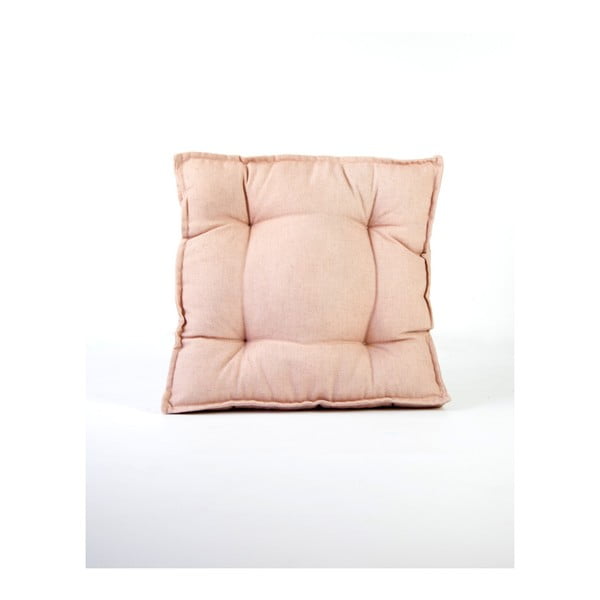 Square világos rózsaszín kevert len párna, 37 x 37 cm - Surdic