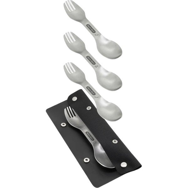 Ezüstszínű rozsdamentes acél étkező villa szett 4 db-os Spork – Black + Blum-image-3