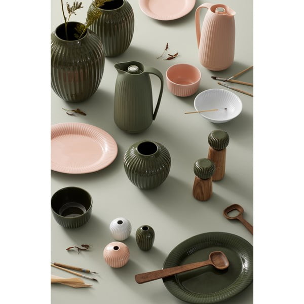 Sötétzöld agyagkerámia váza, magasság 25,5 cm - Kähler Design-image-4