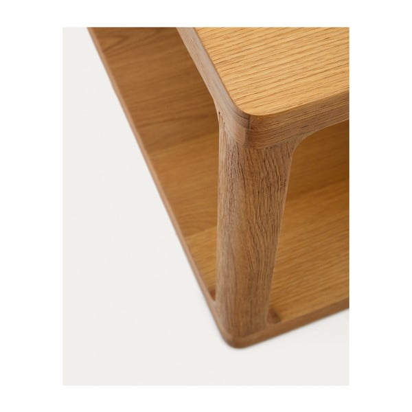 Natúr színű dohányzóasztal tölgyfa dekorral 65x140 cm Maymai – Kave Home-image-4