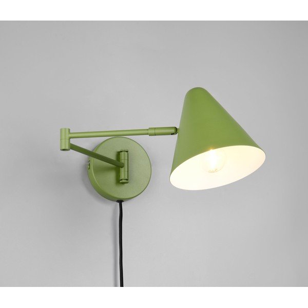 Zöld konnektorhoz csatlakoztatható fali lámpa hajlítható szerkezettel ø 15 cm Cosima – Trio-image-1