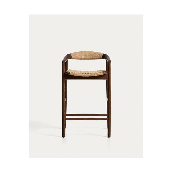 Barna tölgyfa karfás bárszék (ülésmagasság 65 cm) Derile – Kave Home-image-4