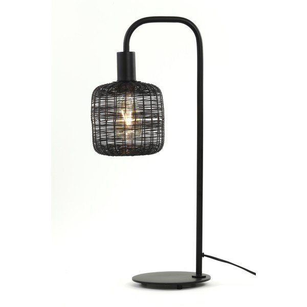 Fekete asztali lámpa (magasság 58 cm) Lekang – Light & Living-image-1