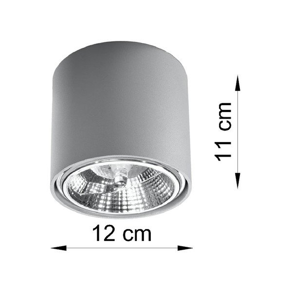 Luigi szürke mennyezeti lámpa - Sollux-image-2