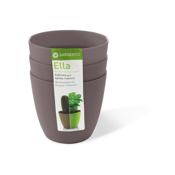 Ella Twist'n'Roll Smart System szürkésbarna kaspó kerekekkel, ø 40 cm - Gardenico-image-2