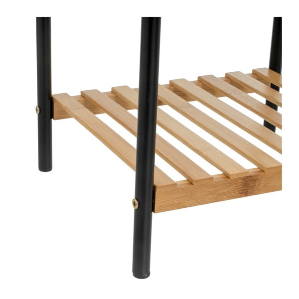 Fekete-natúr színű bambusz polcos állvány 30x75 cm – Casa Selección-image-3