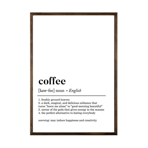 Keretezett poszter 50x70 cm Coffee – Wallity