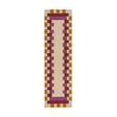 Sárga-rózsaszín kézi szövésű gyapjú futószőnyeg 60x230 cm Kai Wool Border – Flair Rugs