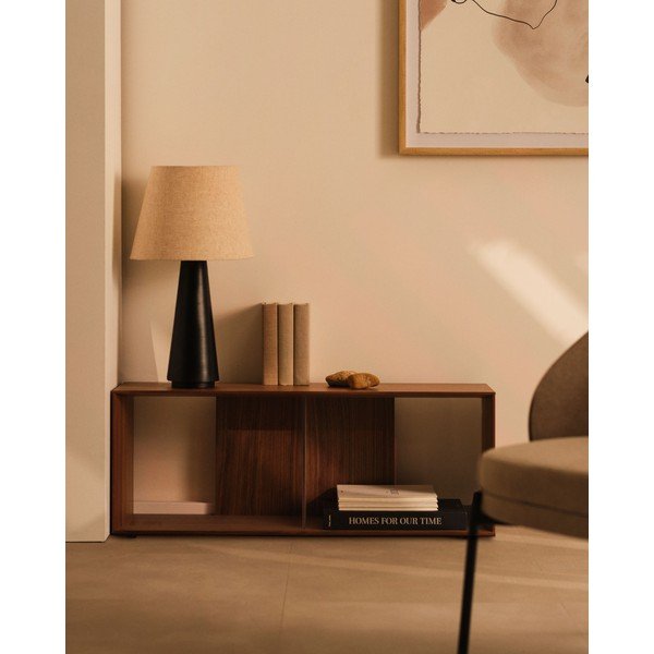 Natúr színű moduláris polcrendszer diófa dekorral 101x38 cm Litto – Kave Home-image-1