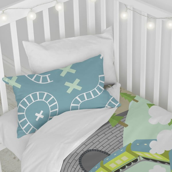 Train gyerek ágyneműhuzat garnitúra 100% pamutból, 115 x 145 cm - Happynois-image-3